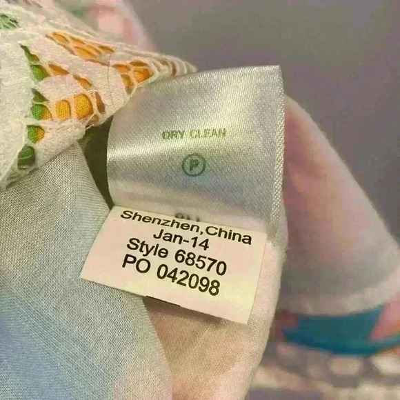 LILLY PULITZER dress Morrison White Lace Overlay Bright Floral MOJO print - Picture 6 of 6